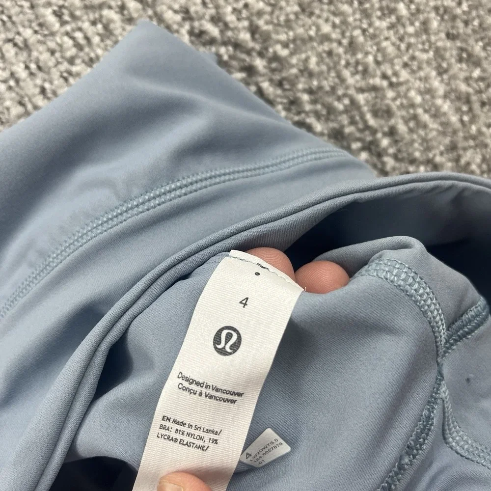 Lululemon Size 4 Align Asymmetrical Bra A/B Light Support Blue NWT